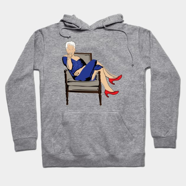 Bill Clinton in Blue Dress Bill Clinton In A Blue Dress Hoodie TeePublic
